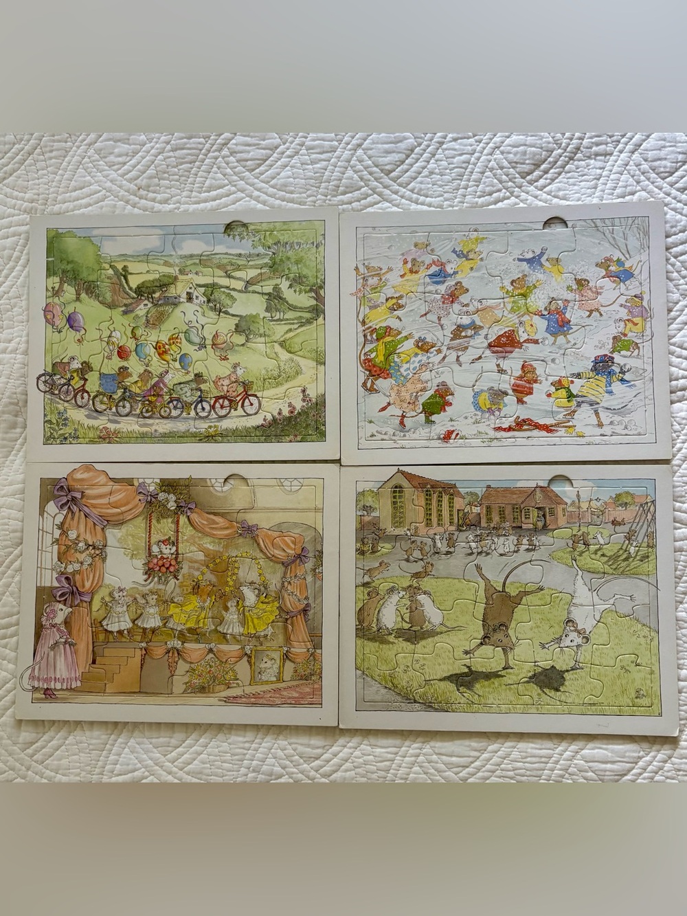 Angelina Ballerina Set of 4 puzzles Heavy Cardboard material